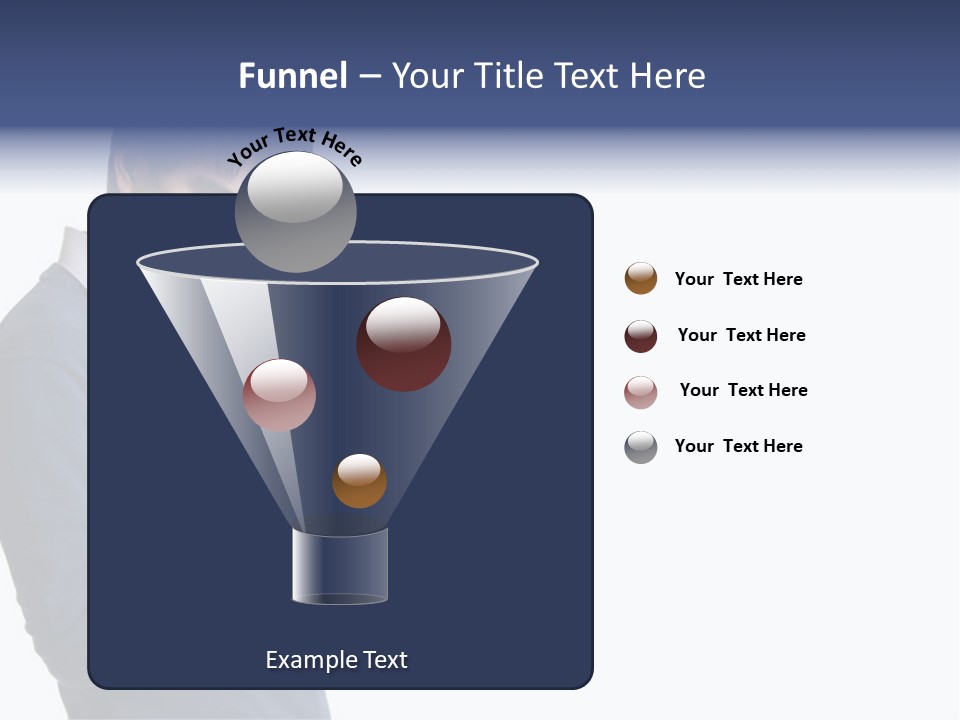 A Man In A Blue Sweater Is Holding A Clipboard PowerPoint Template