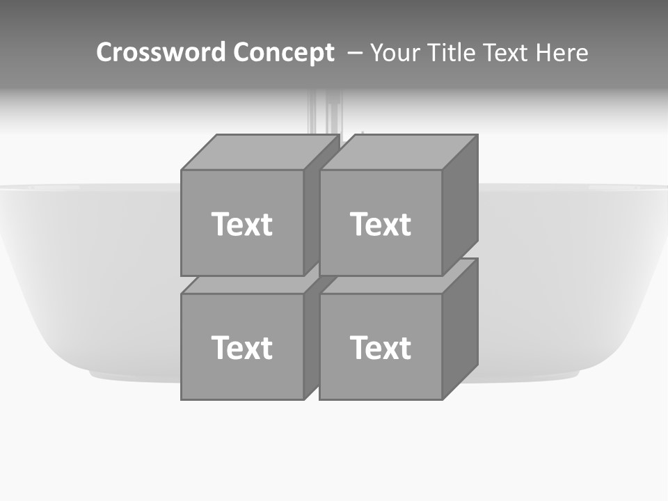 Modern Bathtub Isolated On White Background With Clipping Path PowerPoint Template