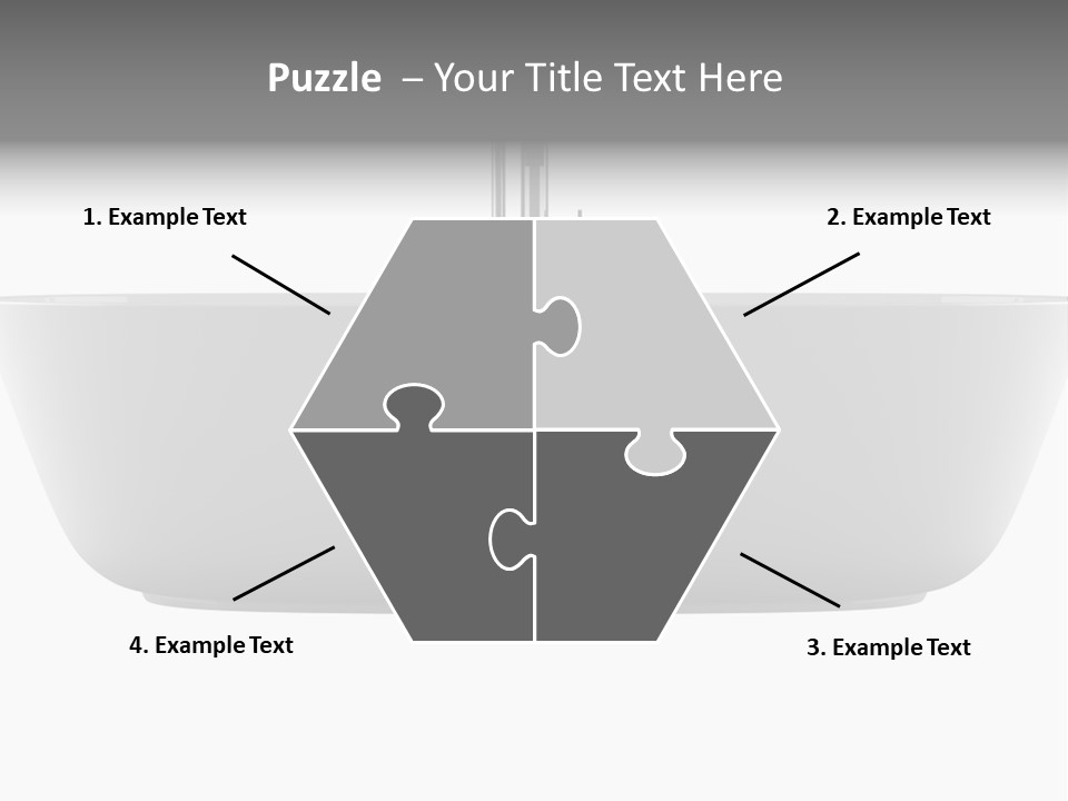 Modern Bathtub Isolated On White Background With Clipping Path PowerPoint Template