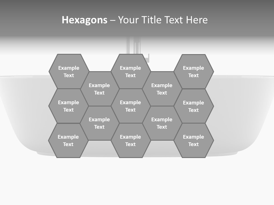 Modern Bathtub Isolated On White Background With Clipping Path PowerPoint Template