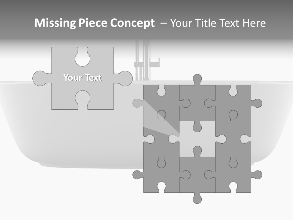 Modern Bathtub Isolated On White Background With Clipping Path PowerPoint Template