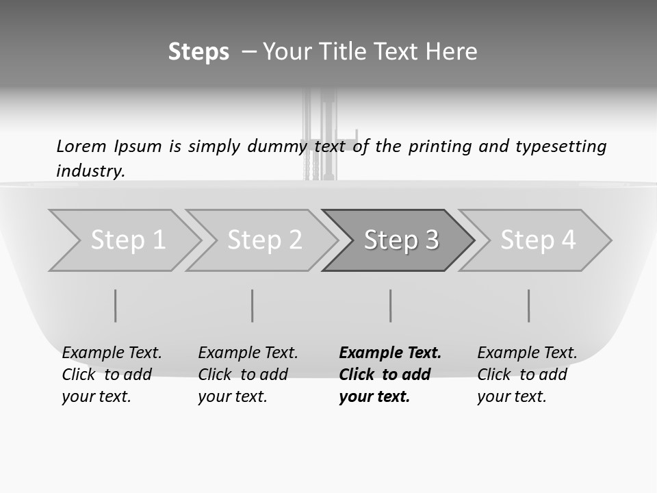 Modern Bathtub Isolated On White Background With Clipping Path PowerPoint Template