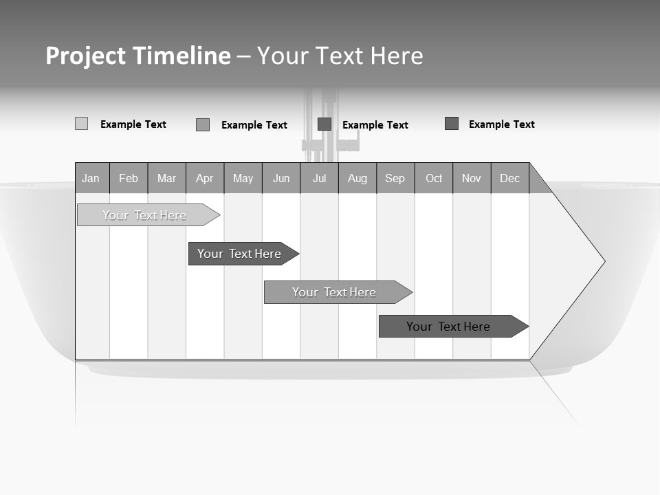 Modern Bathtub Isolated On White Background With Clipping Path PowerPoint Template