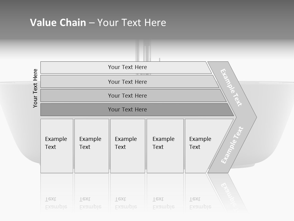 Modern Bathtub Isolated On White Background With Clipping Path PowerPoint Template