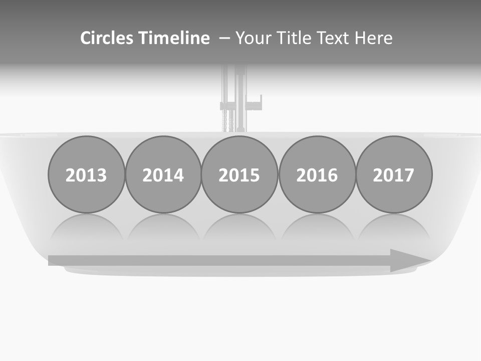 Modern Bathtub Isolated On White Background With Clipping Path PowerPoint Template