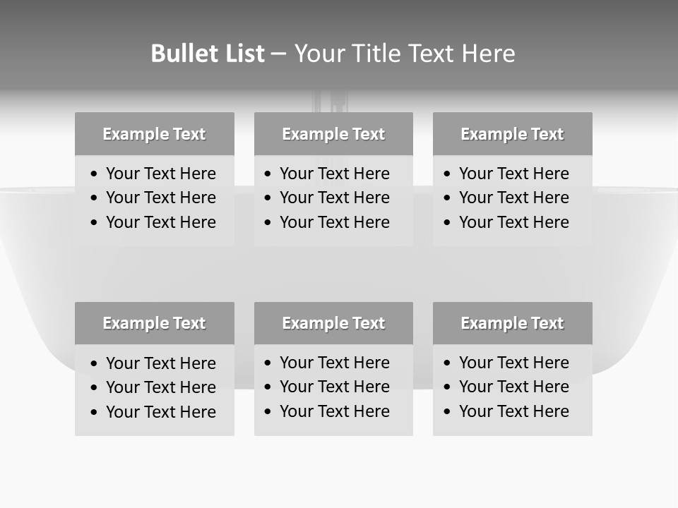 Modern Bathtub Isolated On White Background With Clipping Path PowerPoint Template