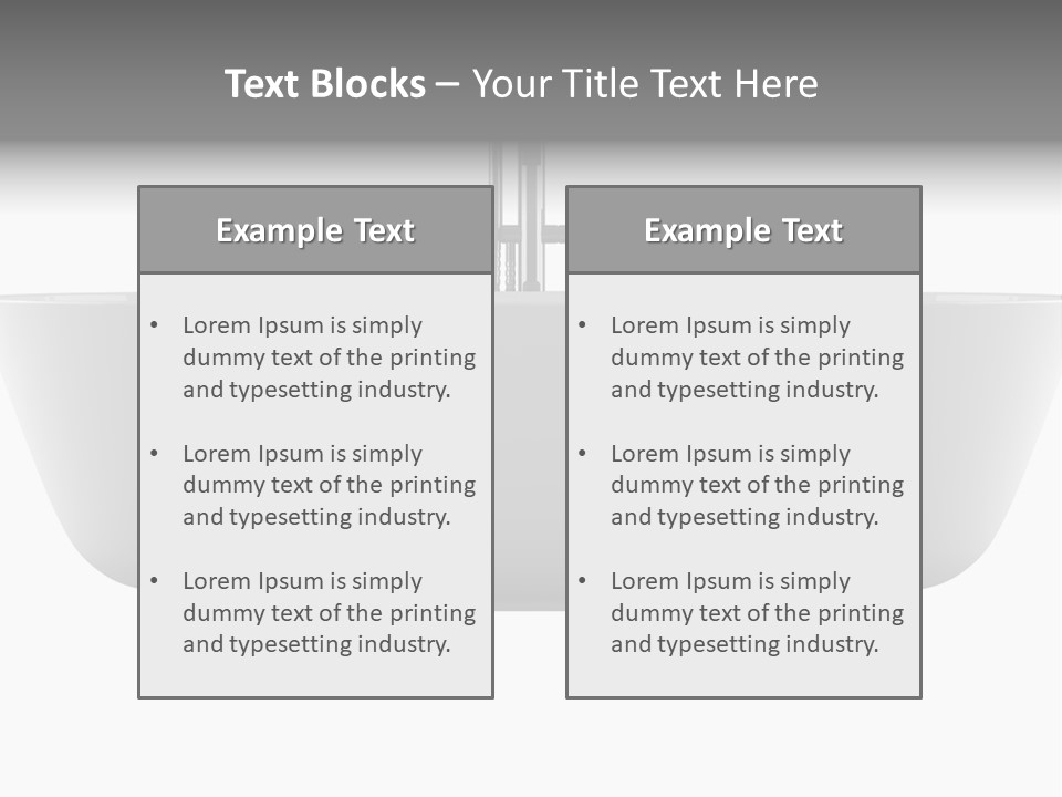 Modern Bathtub Isolated On White Background With Clipping Path PowerPoint Template