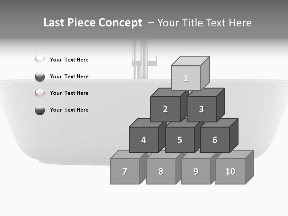 Modern Bathtub Isolated On White Background With Clipping Path PowerPoint Template
