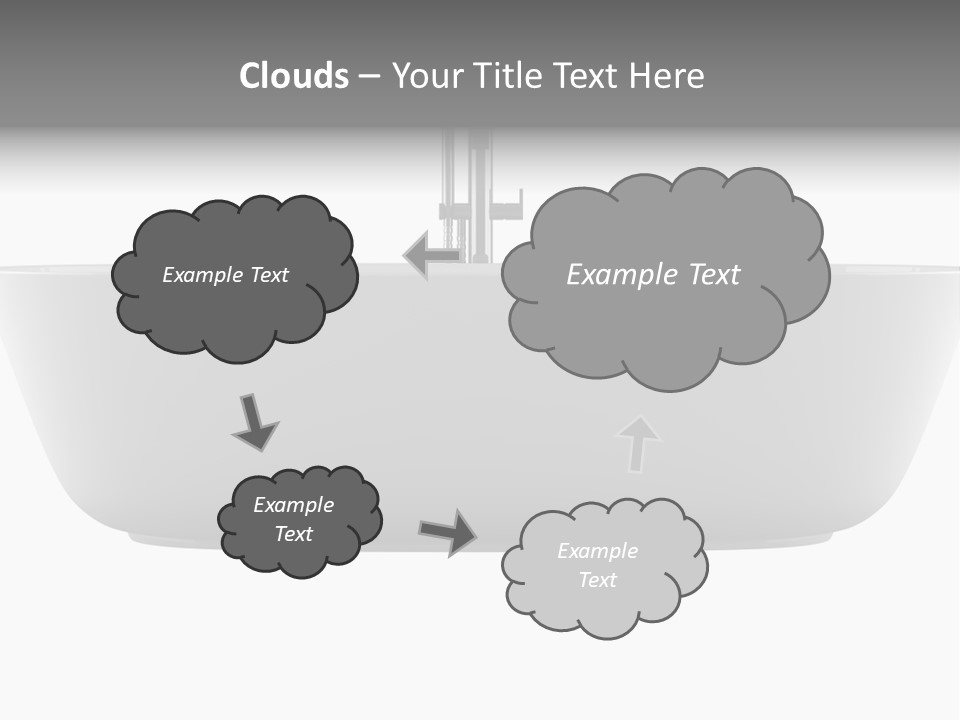 Modern Bathtub Isolated On White Background With Clipping Path PowerPoint Template