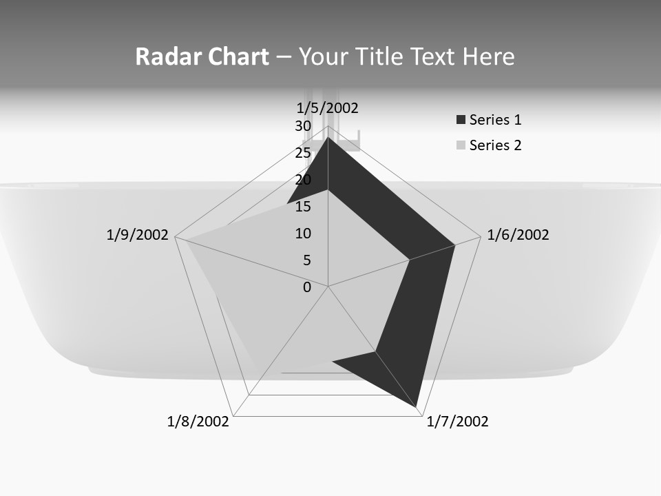Modern Bathtub Isolated On White Background With Clipping Path PowerPoint Template