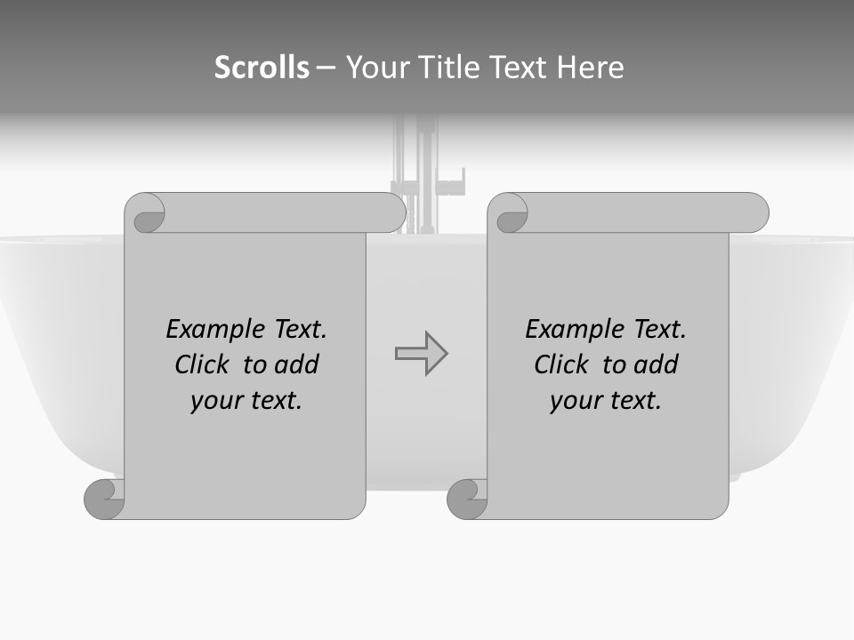 Modern Bathtub Isolated On White Background With Clipping Path PowerPoint Template