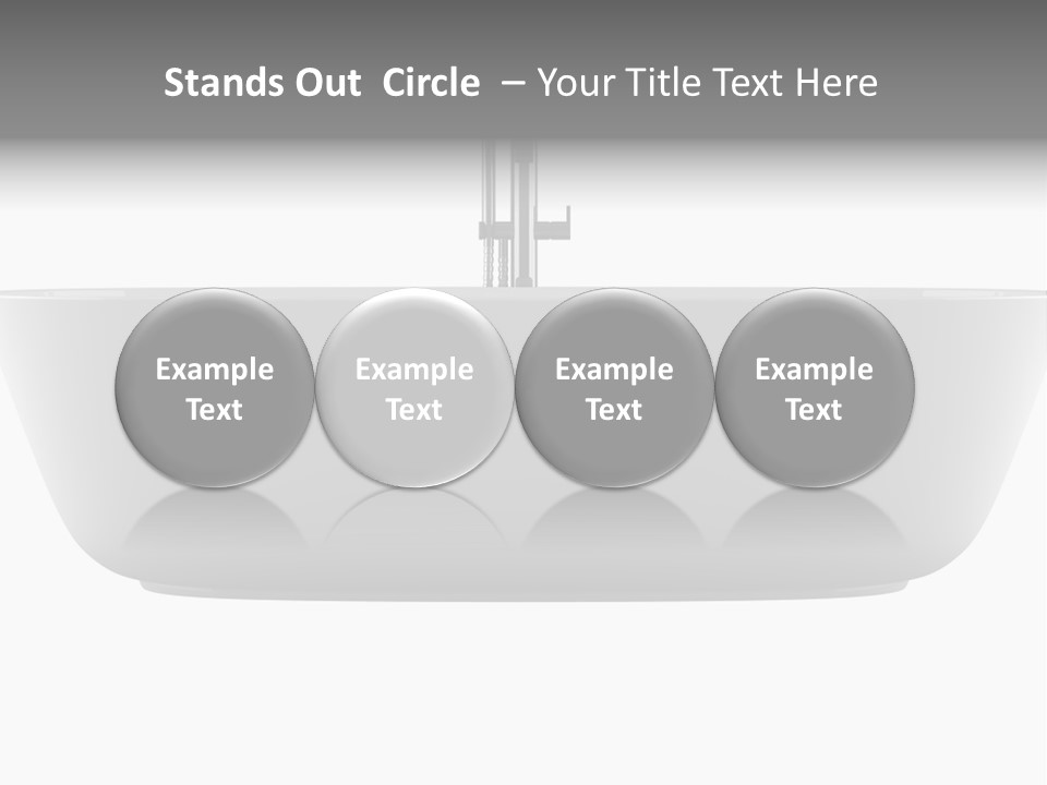 Modern Bathtub Isolated On White Background With Clipping Path PowerPoint Template