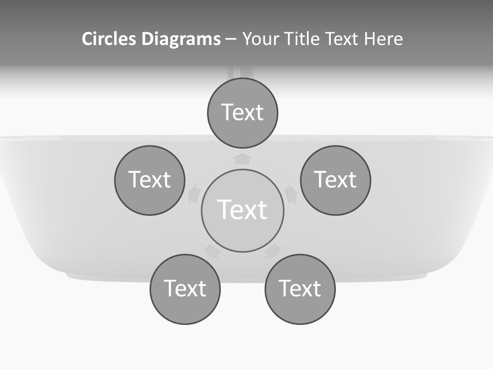 Modern Bathtub Isolated On White Background With Clipping Path PowerPoint Template