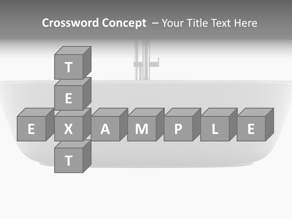 Modern Bathtub Isolated On White Background With Clipping Path PowerPoint Template