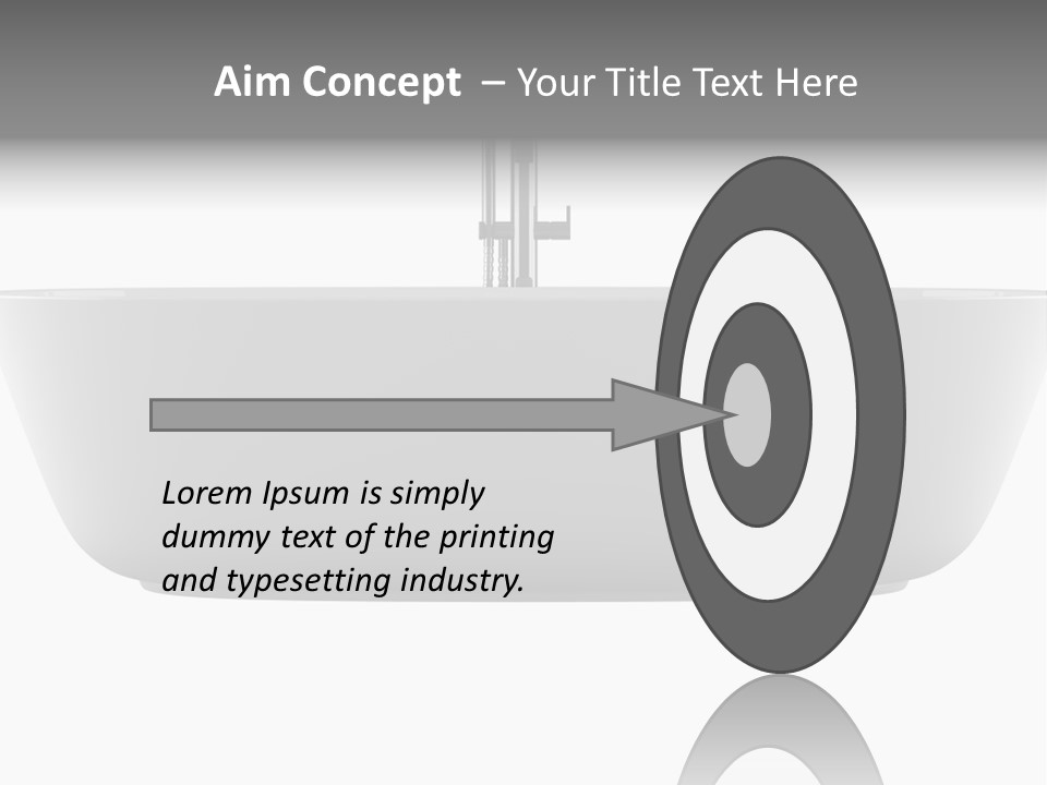 Modern Bathtub Isolated On White Background With Clipping Path PowerPoint Template