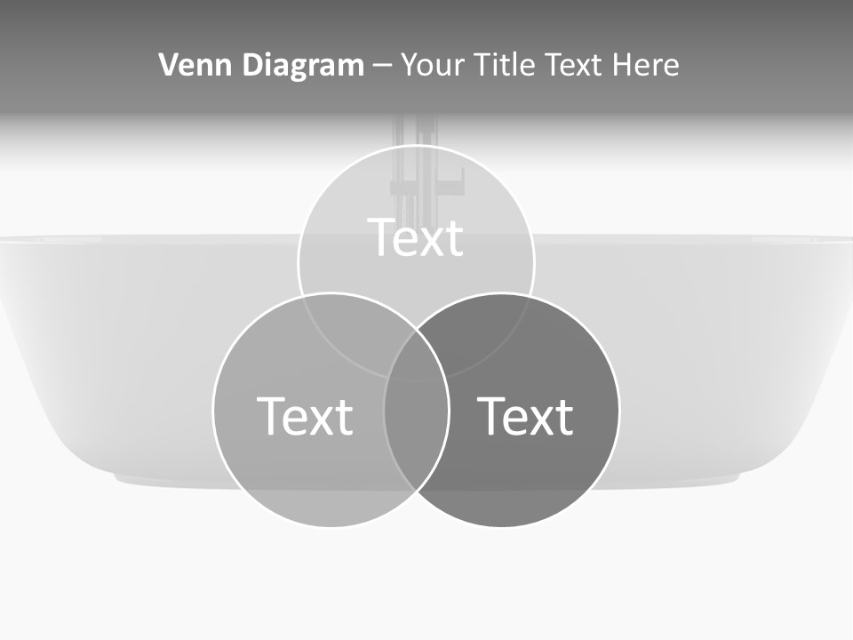Modern Bathtub Isolated On White Background With Clipping Path PowerPoint Template