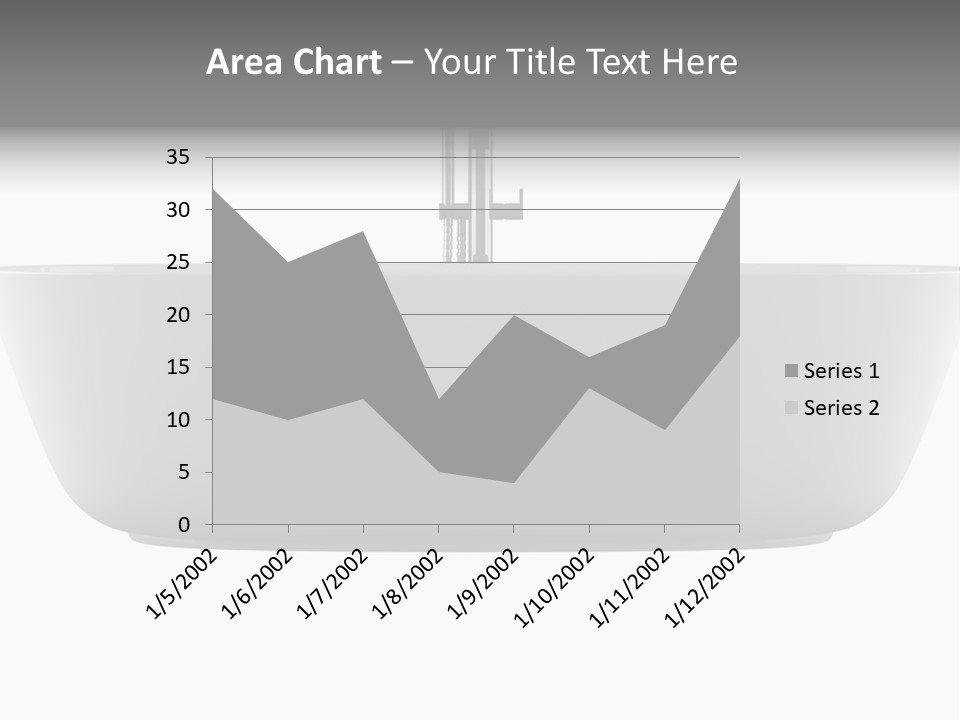 Modern Bathtub Isolated On White Background With Clipping Path PowerPoint Template