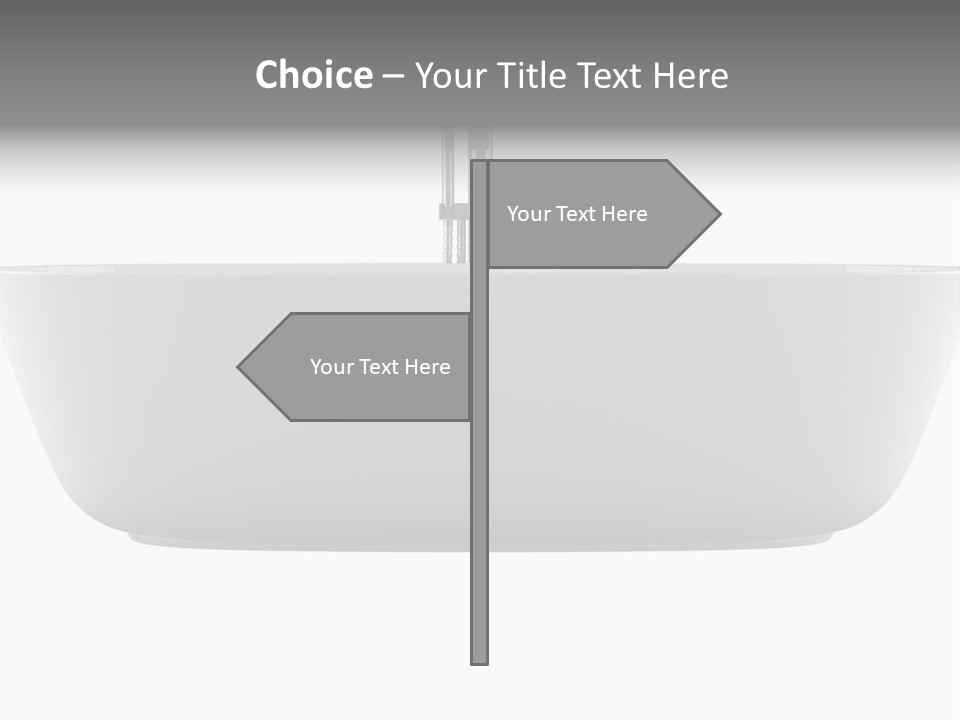 Modern Bathtub Isolated On White Background With Clipping Path PowerPoint Template