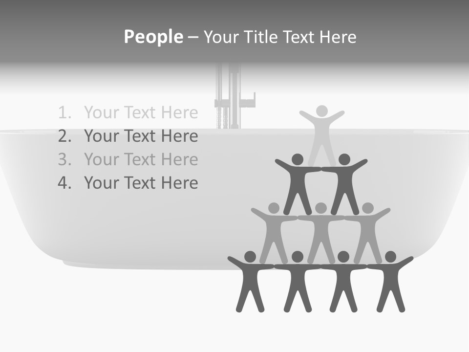 Modern Bathtub Isolated On White Background With Clipping Path PowerPoint Template