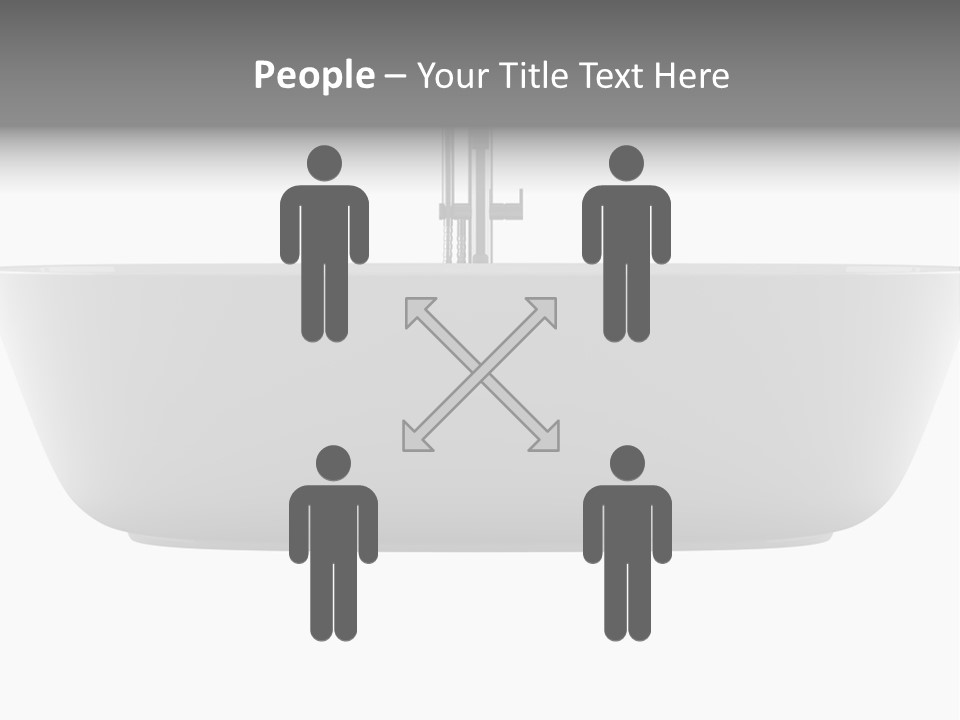 Modern Bathtub Isolated On White Background With Clipping Path PowerPoint Template