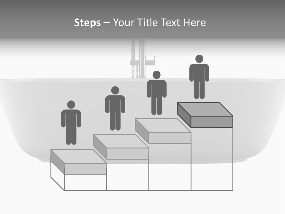 Modern Bathtub Isolated On White Background With Clipping Path PowerPoint Template