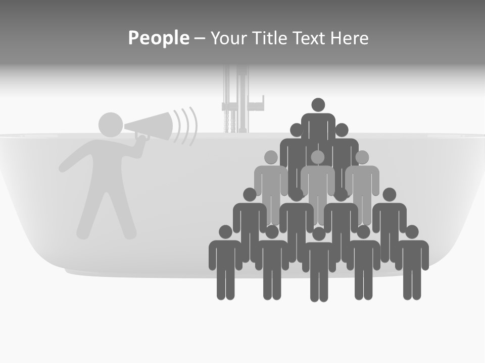 Modern Bathtub Isolated On White Background With Clipping Path PowerPoint Template