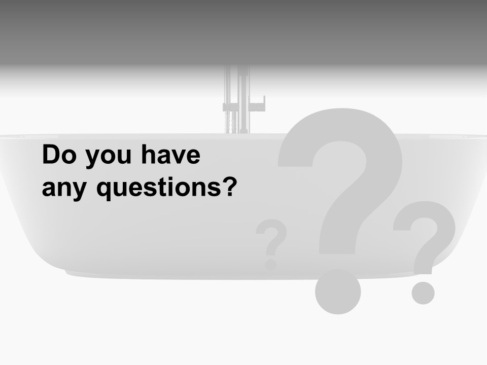 Modern Bathtub Isolated On White Background With Clipping Path PowerPoint Template