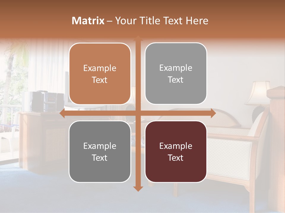 Modern Designer Kitchen With A Granite Island. PowerPoint Template