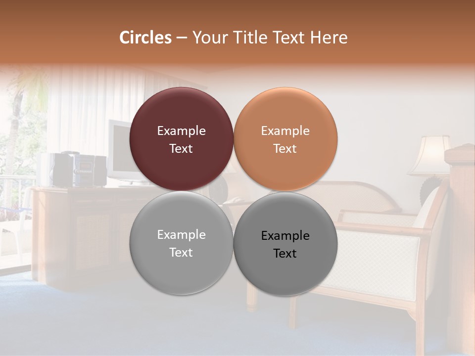 Modern Designer Kitchen With A Granite Island. PowerPoint Template