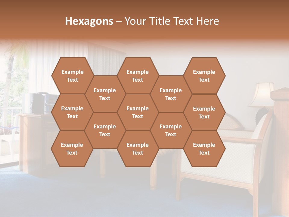 Modern Designer Kitchen With A Granite Island. PowerPoint Template