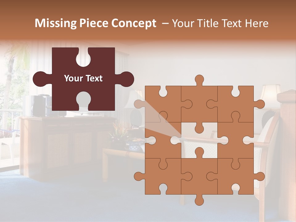 Modern Designer Kitchen With A Granite Island. PowerPoint Template