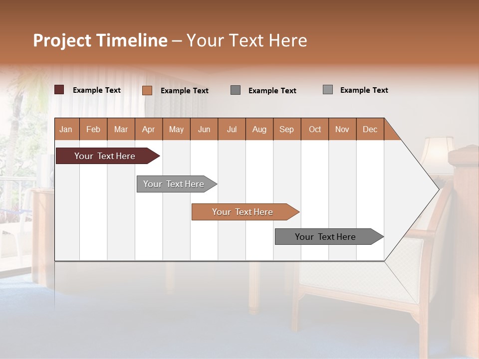 Modern Designer Kitchen With A Granite Island. PowerPoint Template