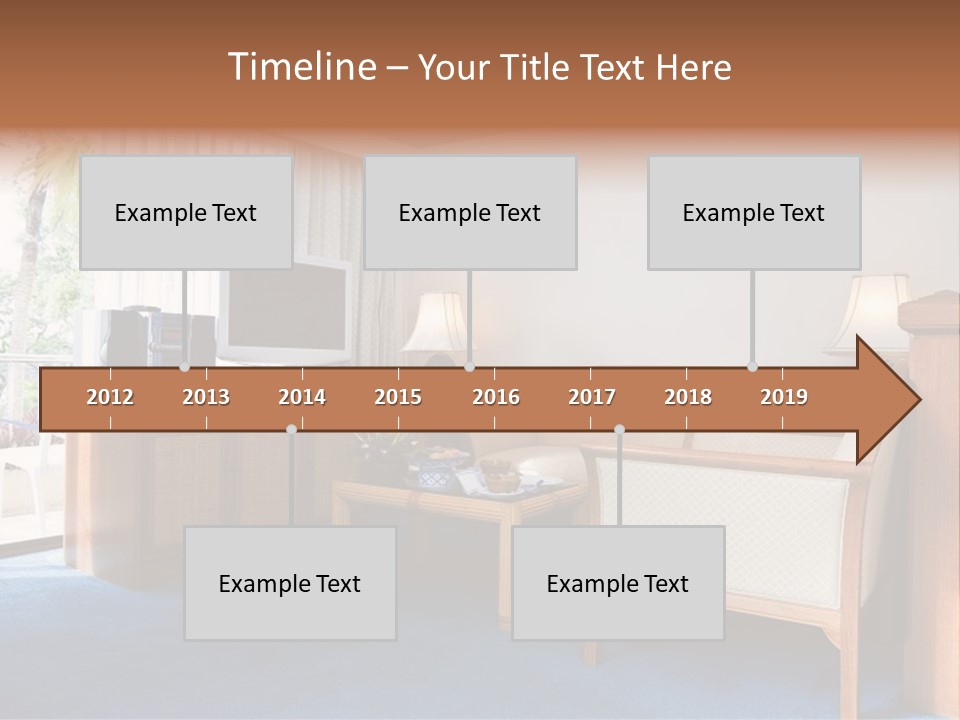 Modern Designer Kitchen With A Granite Island. PowerPoint Template