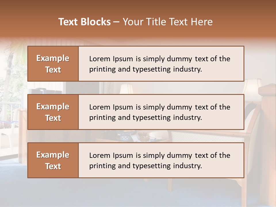 Modern Designer Kitchen With A Granite Island. PowerPoint Template