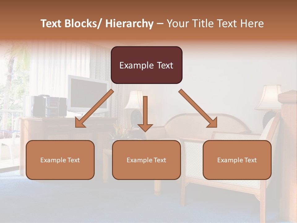 Modern Designer Kitchen With A Granite Island. PowerPoint Template