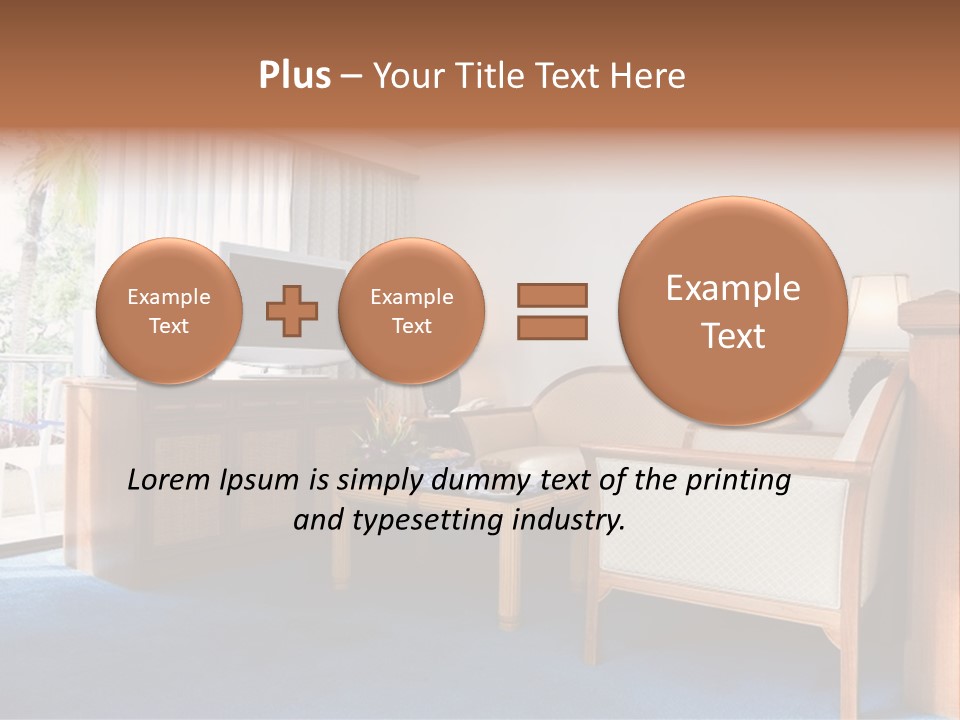 Modern Designer Kitchen With A Granite Island. PowerPoint Template