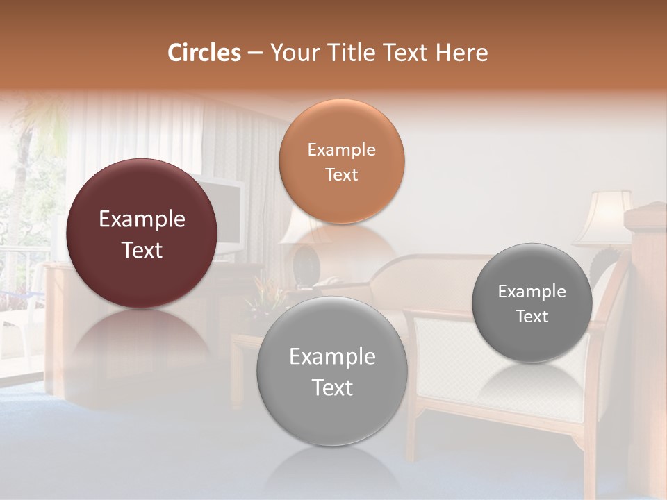 Modern Designer Kitchen With A Granite Island. PowerPoint Template