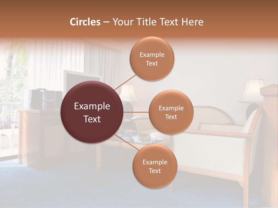 Modern Designer Kitchen With A Granite Island. PowerPoint Template