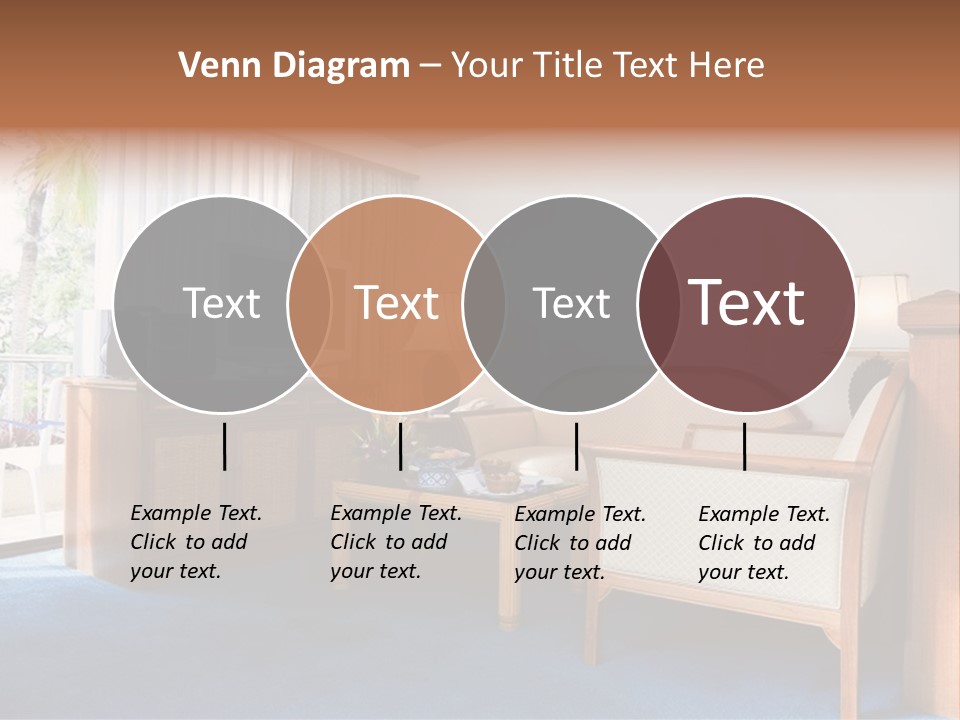 Modern Designer Kitchen With A Granite Island. PowerPoint Template