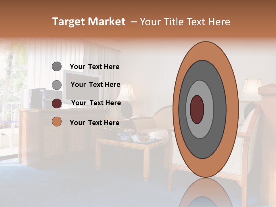 Modern Designer Kitchen With A Granite Island. PowerPoint Template