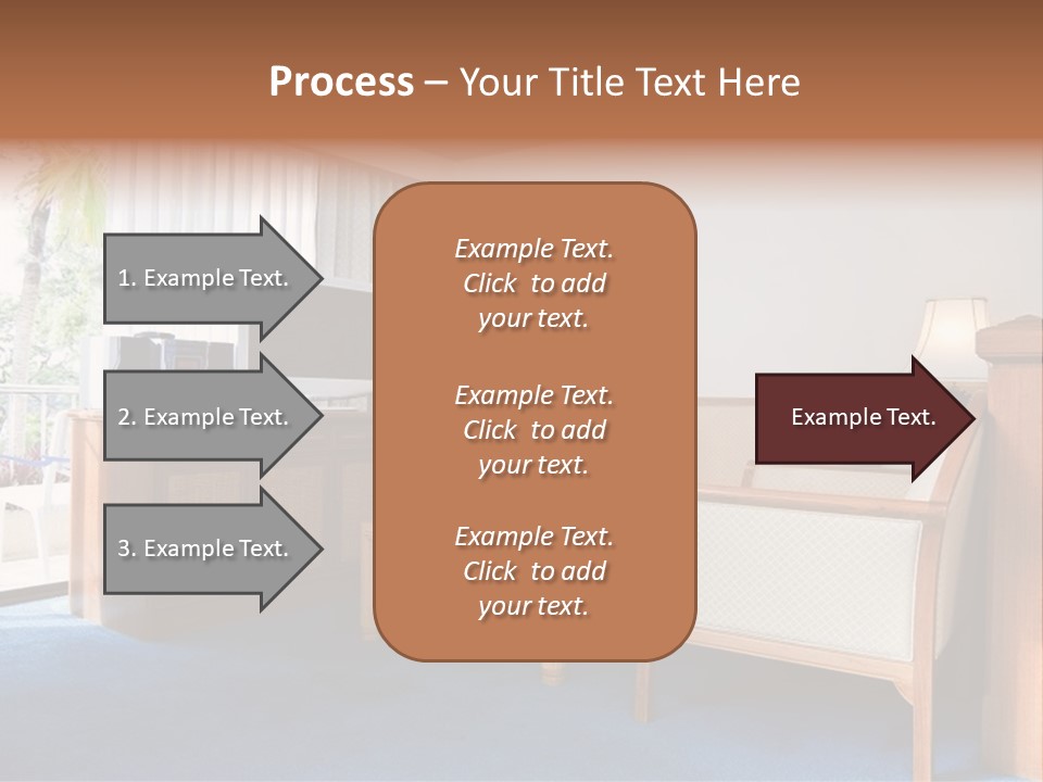 Modern Designer Kitchen With A Granite Island. PowerPoint Template