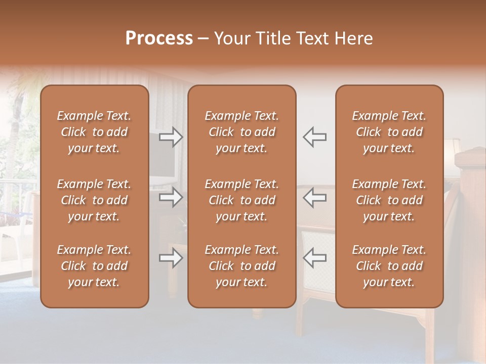 Modern Designer Kitchen With A Granite Island. PowerPoint Template