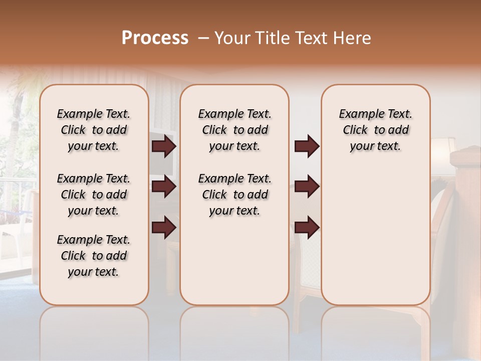 Modern Designer Kitchen With A Granite Island. PowerPoint Template