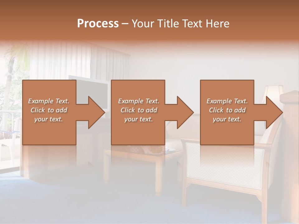 Modern Designer Kitchen With A Granite Island. PowerPoint Template