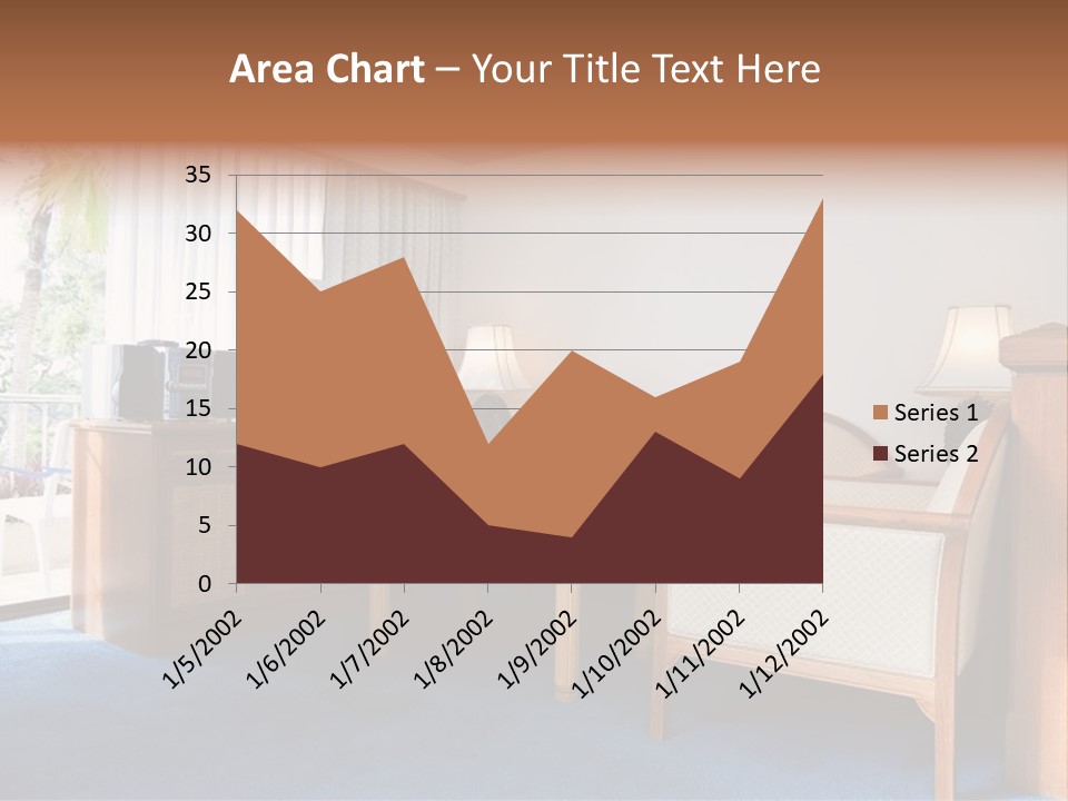 Modern Designer Kitchen With A Granite Island. PowerPoint Template