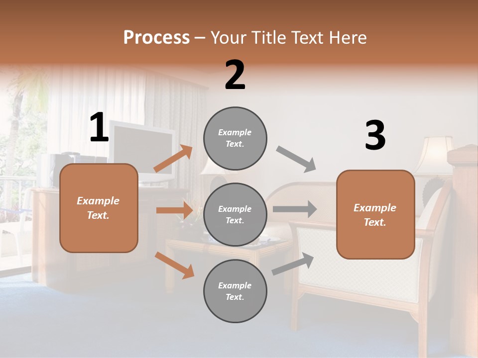 Modern Designer Kitchen With A Granite Island. PowerPoint Template