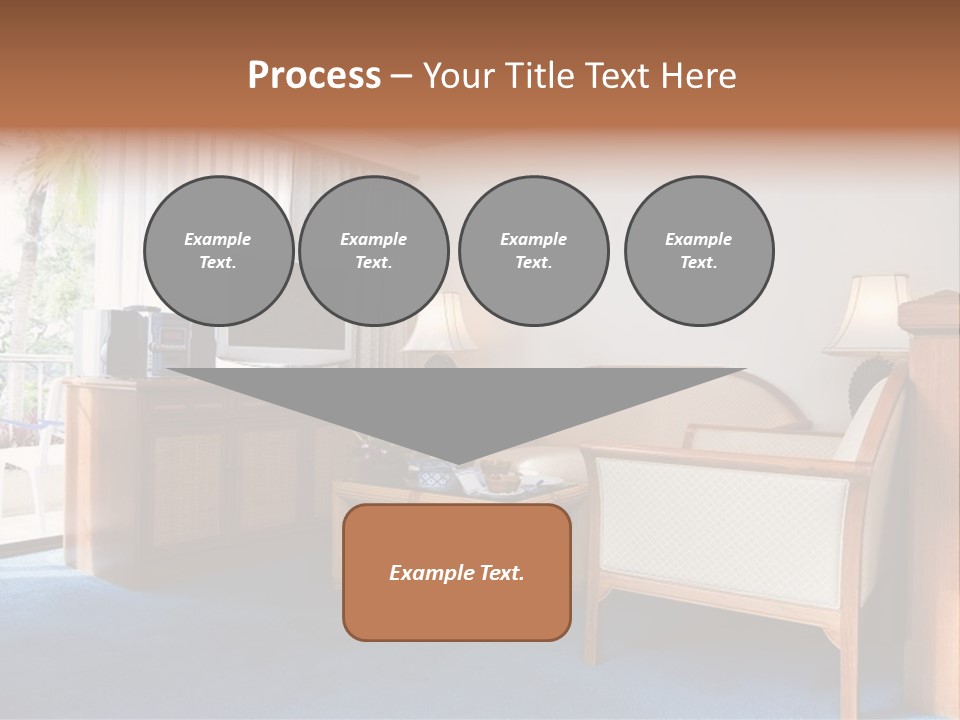 Modern Designer Kitchen With A Granite Island. PowerPoint Template