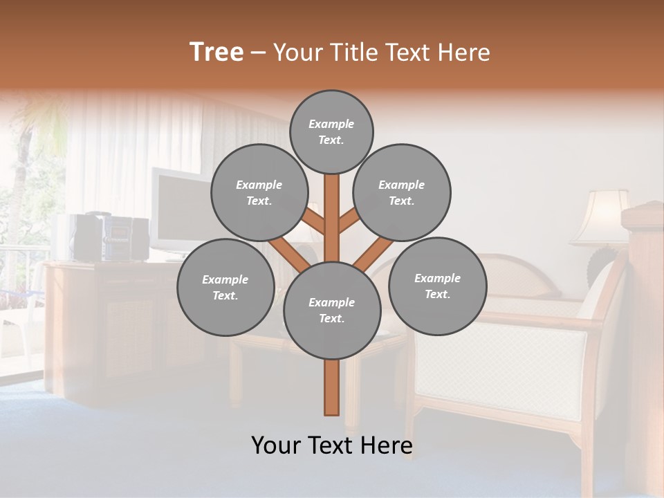 Modern Designer Kitchen With A Granite Island. PowerPoint Template