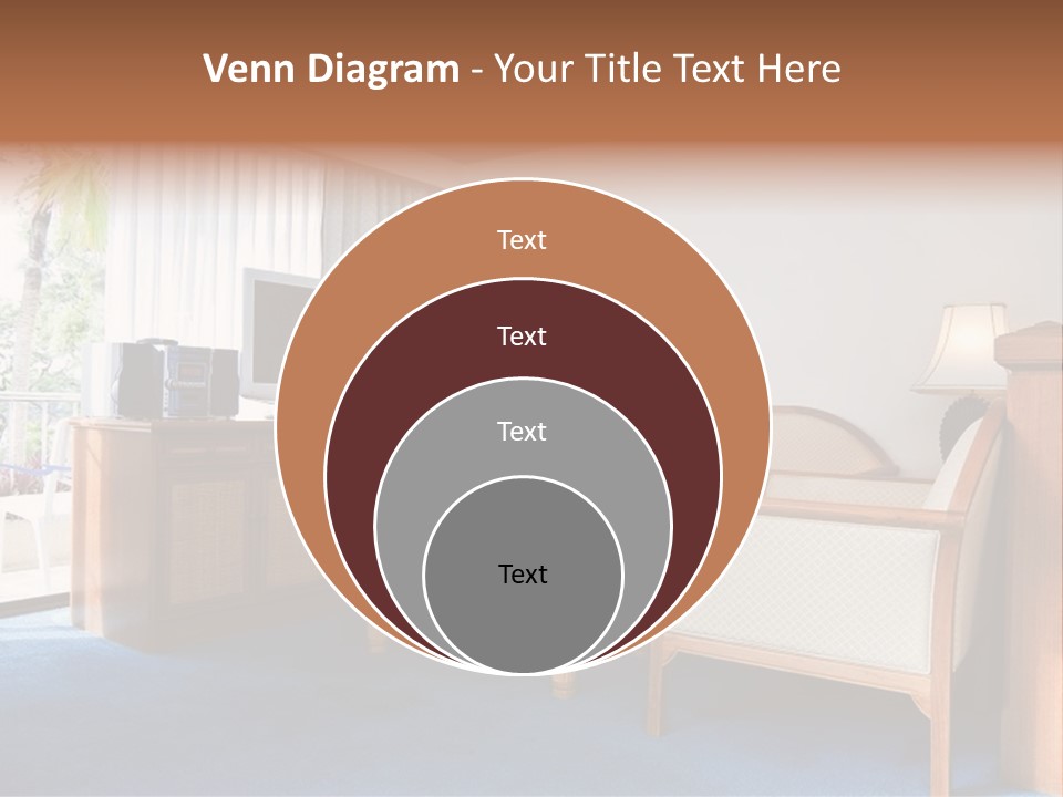 Modern Designer Kitchen With A Granite Island. PowerPoint Template