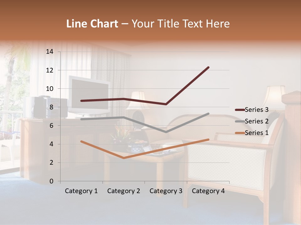 Modern Designer Kitchen With A Granite Island. PowerPoint Template